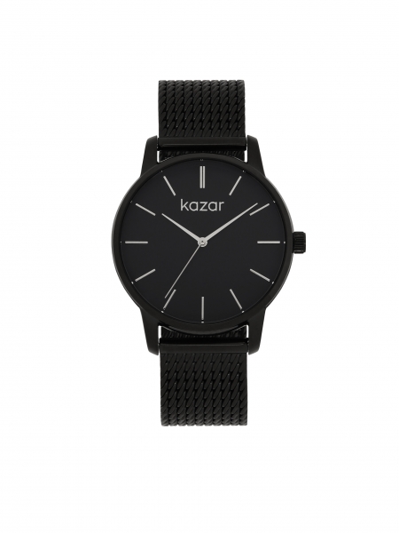 Reloj negro con pulsera de malla ELEGANCE ESSENCE