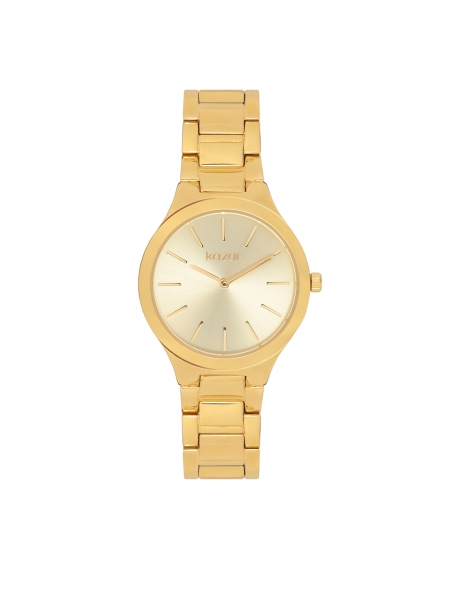Reloj de mujer con pulsera dorada 