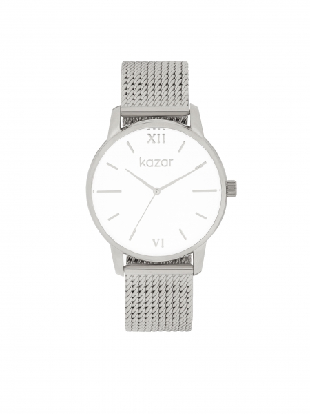 Reloj de mujer en color plata con pulsera de malla 
