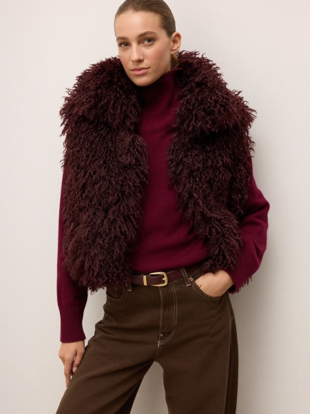 Cinturón femenino de piel de doble cara con detalles dorados MILL