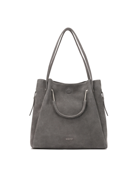 Bolso gris con dos tipos de asas ALEXANDRIA