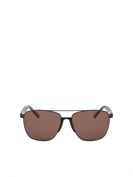 Gafas de sol de aviador polarizadas de color marrón 