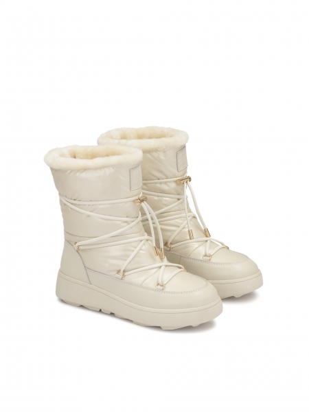Botas de nieve para mujer con cordones y suela estilizada EILIS