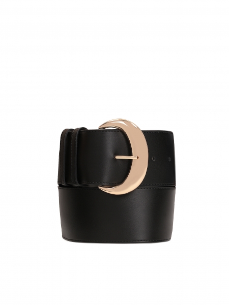 Cinturón negro minimalista para mujer 