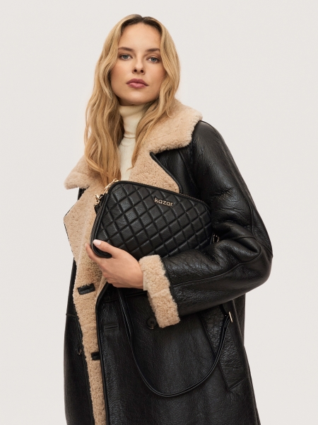 Bolso minimalista de piel flor acolchada NEW RITA