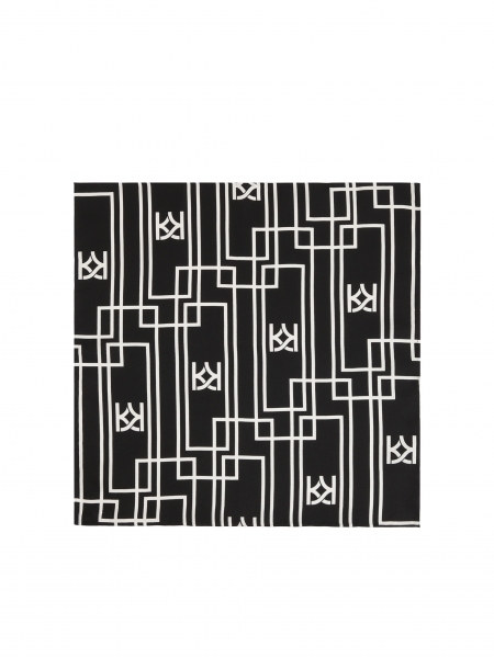 Elegante pañuelo de bolsillo de seda estampado DAUKAT