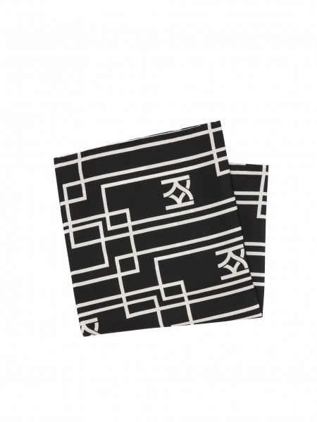 Elegante pañuelo de bolsillo de seda estampado DAUKAT