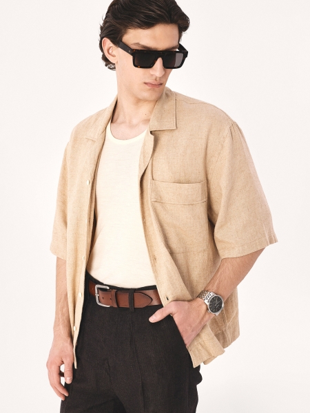 Cinturón clásico marrón para hombre  LONGITIS