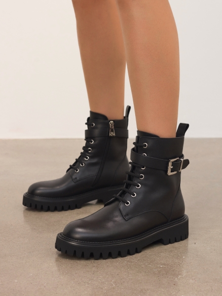 Botas de piel decoradas con rayas BALL