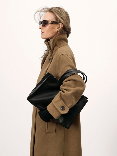 Bolso clásico negro con dos asas JODIE