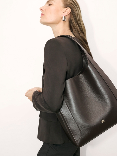 Bolso grande marrón con asas largas ARIANNA