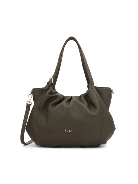 Bolso en color oliva con corte redondeado suelto  WILL