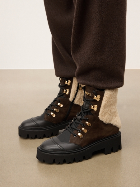 Botas de ante con lana de oveja SAMMY