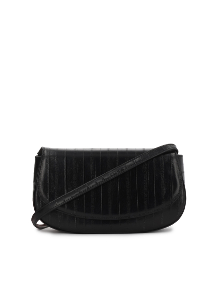 Bolso rígido negro con un estampado único NALYA