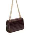 Bolso granate en relieve con cadena VIENA