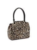 Bolso de cerdas naturales con estampado de leopardo VENUS S