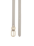 Cinturón de piel lisa gris NOBLE