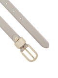 Cinturón de piel lisa gris NOBLE