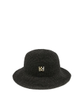 Sombrero de paja negro con monograma LAGUNA