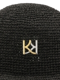 Sombrero de paja negro con monograma LAGUNA