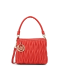 Bolso acolchado rojo con asa de mano  ALELE S