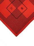 Pañuelo de seda rojo con monograma KAZAR NOME