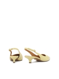 Zapatos de tacón bajo amarillo brillante IRIA
