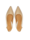 Zapatos de tacón patito de piel beige IRIA