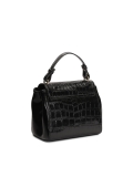 Bolso negro con asa decorada con motivos en relieve KRISTENA