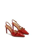 Zapatos de salón slingback rojos de charol LIZA