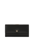 Cartera clásica de piel negra FRANCINE