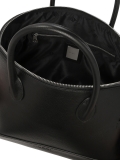 Bolso de cuero negro con correas laterales MARCELL