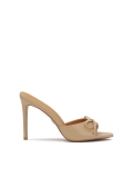 Mules beige con lazo de piel  AUDE
