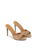 Mules beige con lazo de piel  AUDE