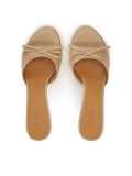 Mules beige con lazo de piel  AUDE