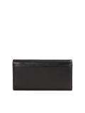 Cartera de piel negra oblonga BETTY
