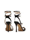 Sandalias de tiras negras de charol ALEXIS
