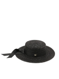 Sombrero de paja negro con cinta NANI
