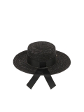 Sombrero de paja negro con cinta NANI