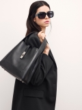 Elegante bolso de piel negro LAURIE