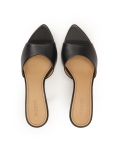 Mules negros con correa ancha KIMBERLEY