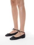 Bailarinas de cuero negro KS SOLEIL