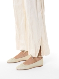 Bailarinas crema con lazos KS SOLEIL