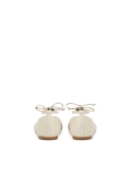 Bailarinas crema con lazos KS SOLEIL