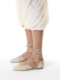 Bailarinas color crema con parte superior recortada KS SOLEIL