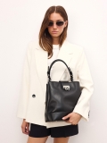 Bolso negro con cierre decorativo VICTORIA