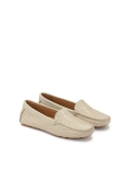 Mocasines de piel repujada beige BREANA