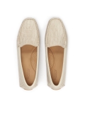 Mocasines de piel repujada beige BREANA