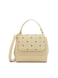 Bolso con solapa decorada con motivos calados KRISTENA