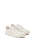 Zapatillas de piel blanca con plantilla beige SILVAN